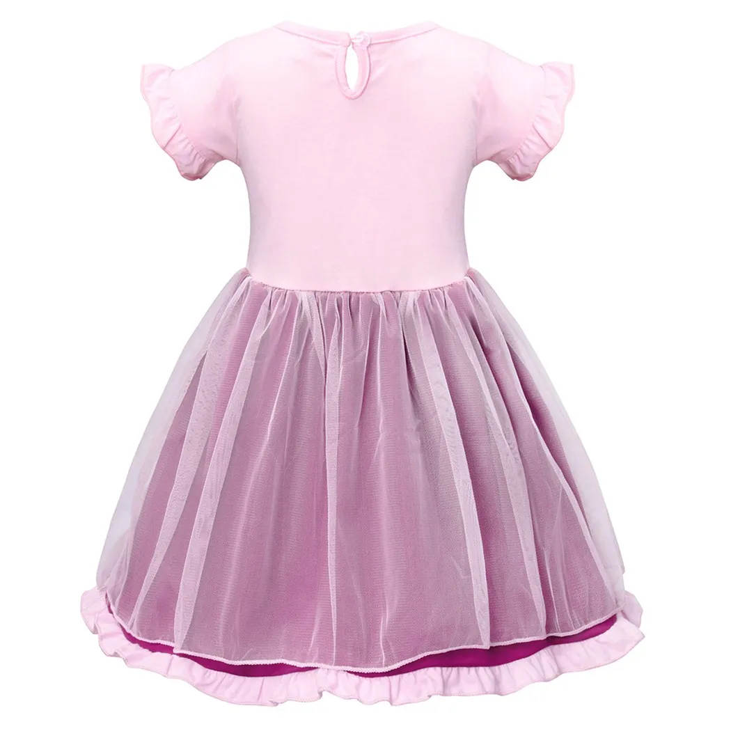 AmzBarley Girl Clothes Children Party Dress Rapunzel Princess Birthday Cosplay Carnival Costume summer Baby Volie dress | Детская одежда