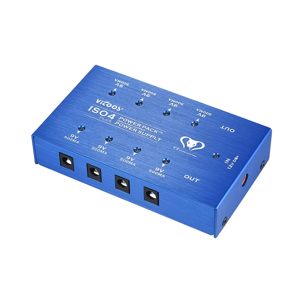 Блок питания VITOOS ISO4PLUS для гитарных эффектов Педальный блок гитары 8
