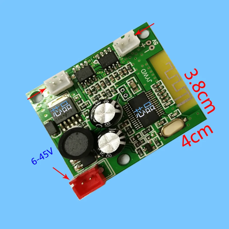 Плата усилителя мощности Bluetooth DC 6 45 В 3 Вт + стерео аудио усилитель модуль 12 в 24 для