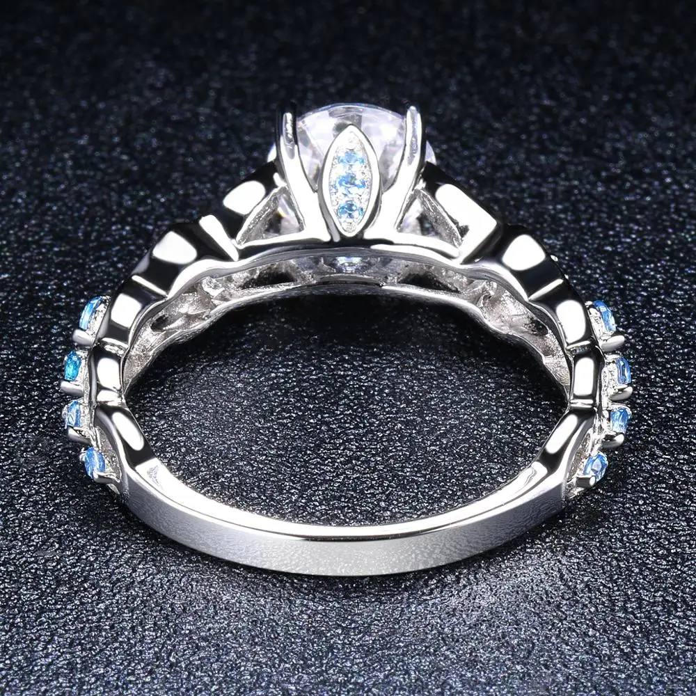Женское Винтажное кольцо Настоящее серебро 925 пробы 2.81ct круглый бриллиант CZ
