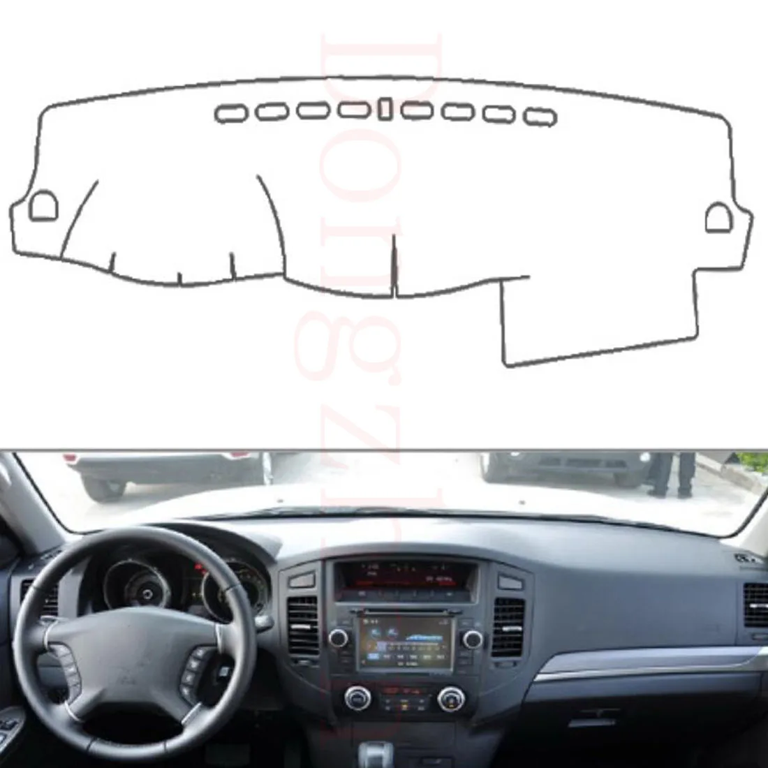 Dongzehn подходит для Mitsubishi Pajero 2009 до 2016 приборной панели автомобиля крышка
