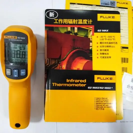 Горячая продажа Fluke 62 MAX цифровой инфракрасный термометр Max Двойной лазерный