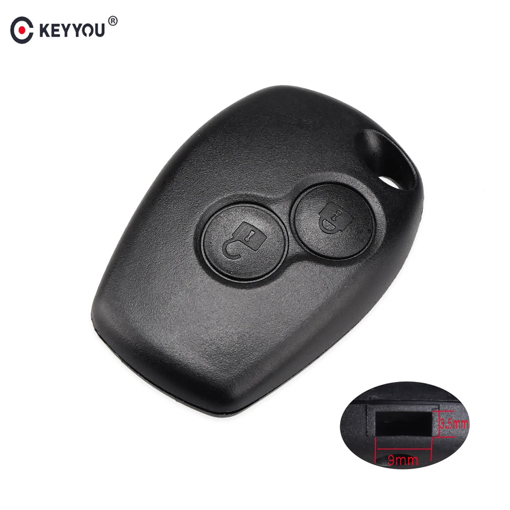 Чехол KEYYOU для ключей 2 кнопки Renault Megane Modus Espace Laguna Duster Logan DACIA Sandero Fluence Clio Kangoo No