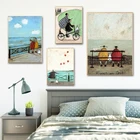Абстрактная счастливая семья любовь холст картина винтажные плакаты принты скандинавский настенный рисунок для спальни домашний декор