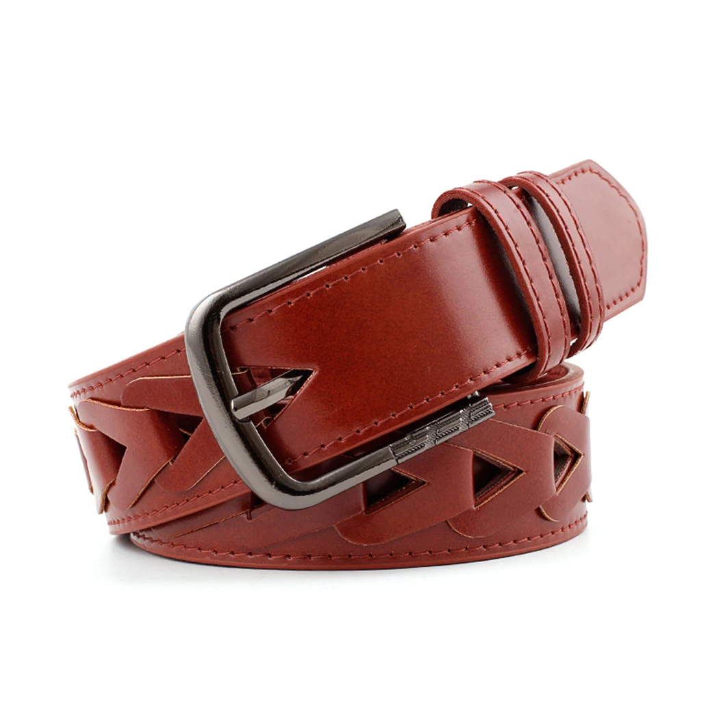 New Fashion Wide Genuine Leather Belt Women Without Drilling Luxury Hollow Out Jeans Belts Female Quality Cinturon Mujer | Аксессуары