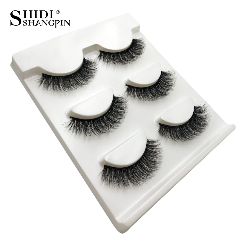Новый 3 пары Длинные Накладные ресницы натуральный 3d норки lashes Макияж hand made