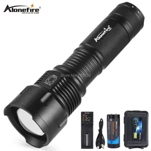 Ультраяркий светодиодный фонарик AloneFire X980, масштабируемый фонарик 26650, водонепроницаемый фонарик T6, 3,7 лм, 3 режима освещения для 3 батарей аа или 26650 в,