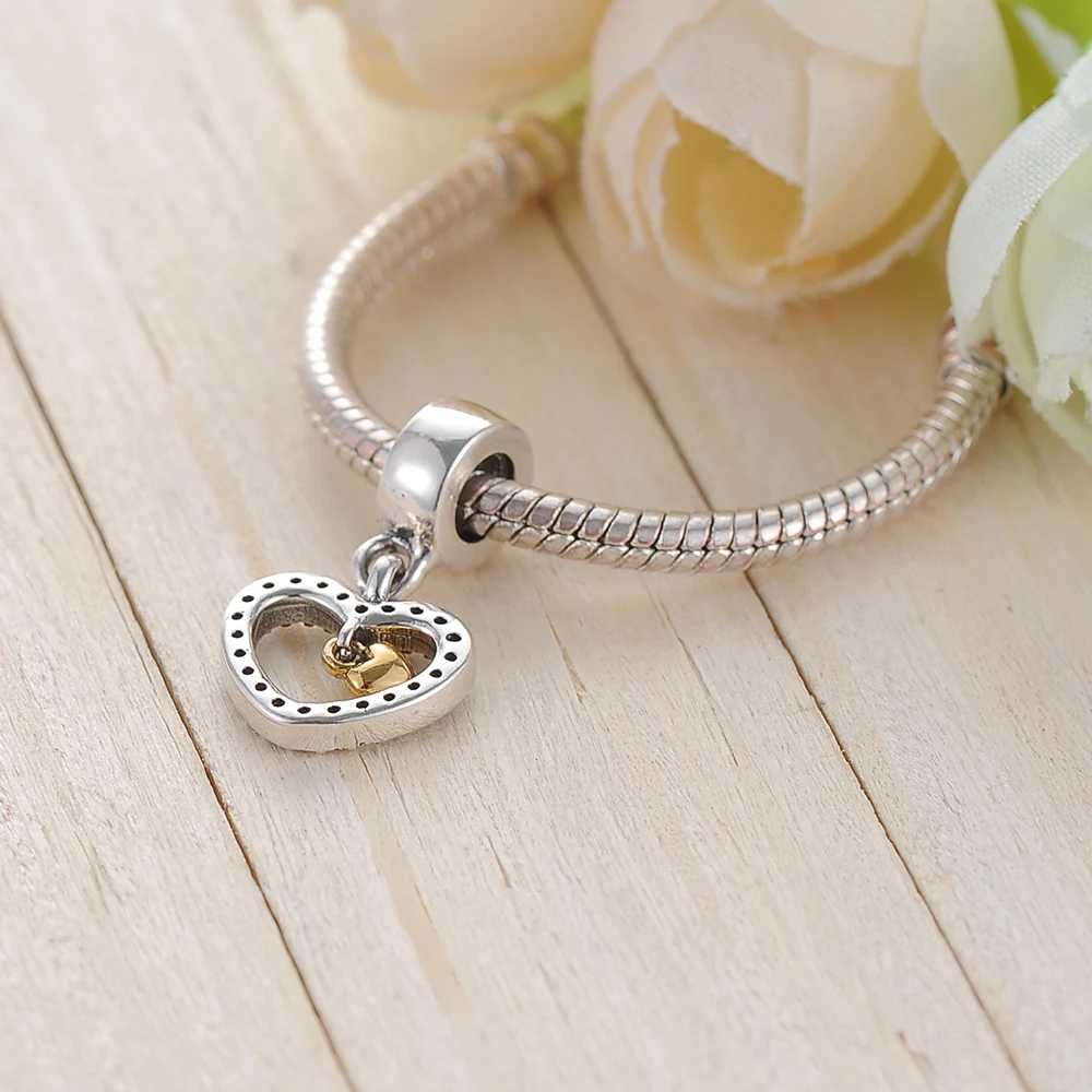 Devolove Love Forever в моем сердце шармы бусины Pandora браслет кулон 925 стерлингового