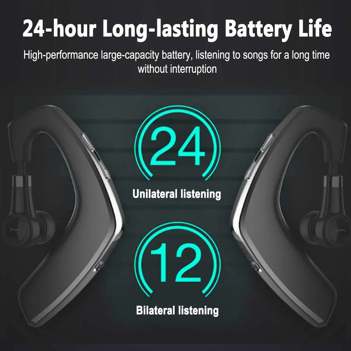 TWS беспроводные наушники bluetooth 5 0 гарнитура регулируемые с ушным крючком IPX7