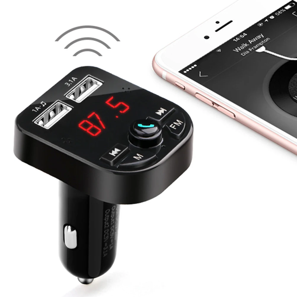 1 шт. fm плеер Bluetooth подключение USB медиаплеер аудио 2 порта адаптер зарядное