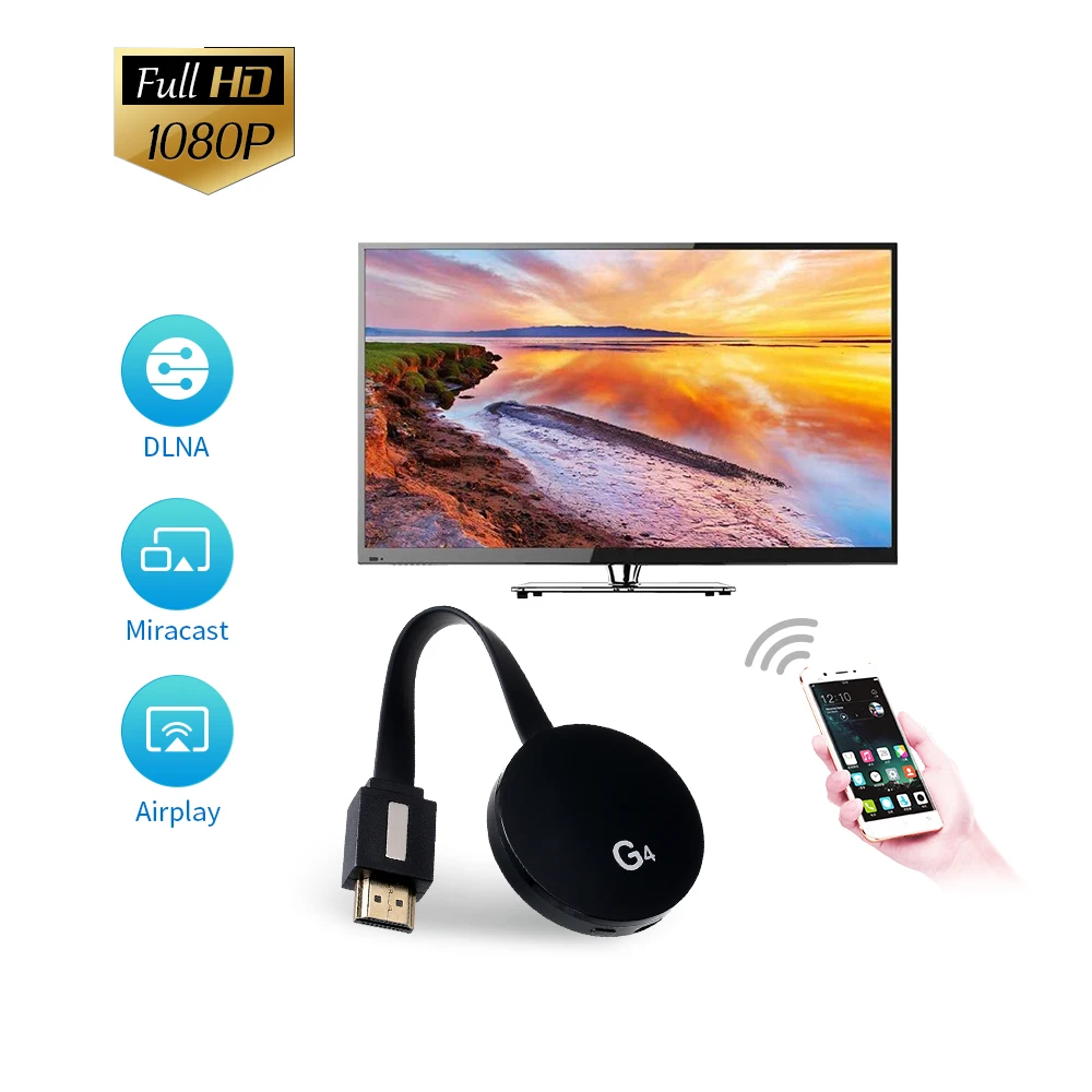 100% высококачественный адаптер для WiFi монитора Wecast 1080P HD приемник Miracast