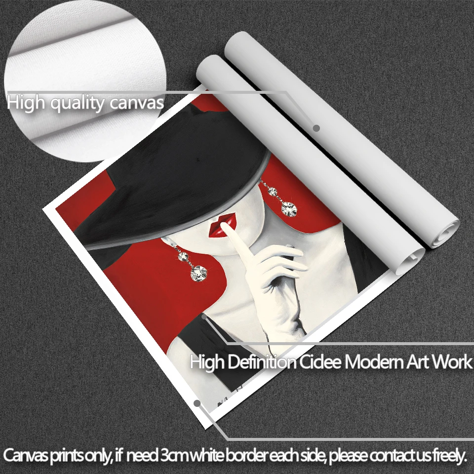 

Classical Red Hat Posters and Prints Vintage Sexy Women Wall Art Canvas Painting For Living Room Wall Picture Modern Decoration