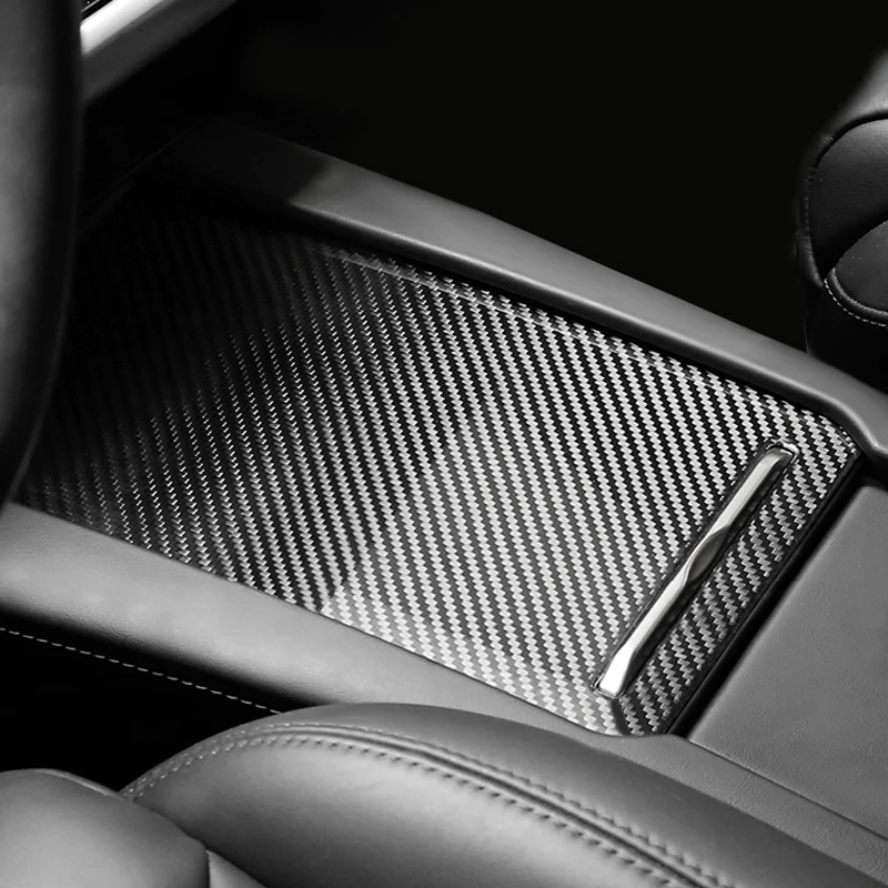 

Мой хороший автомобильный ящик для хранения из натурального углеродного волокна, панельный ящик для хранения, чехол для Tesla Model S, автомобиль...