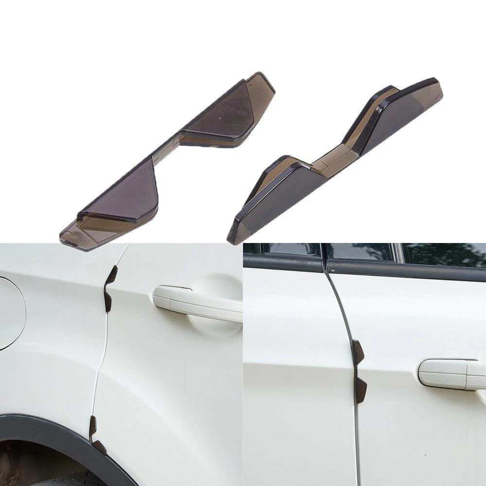 

4 шт. внешние части 85*17 мм защитные щитки для края автомобильной двери ПВХ защитная полоса Защита от царапин анти-трет черный/белый