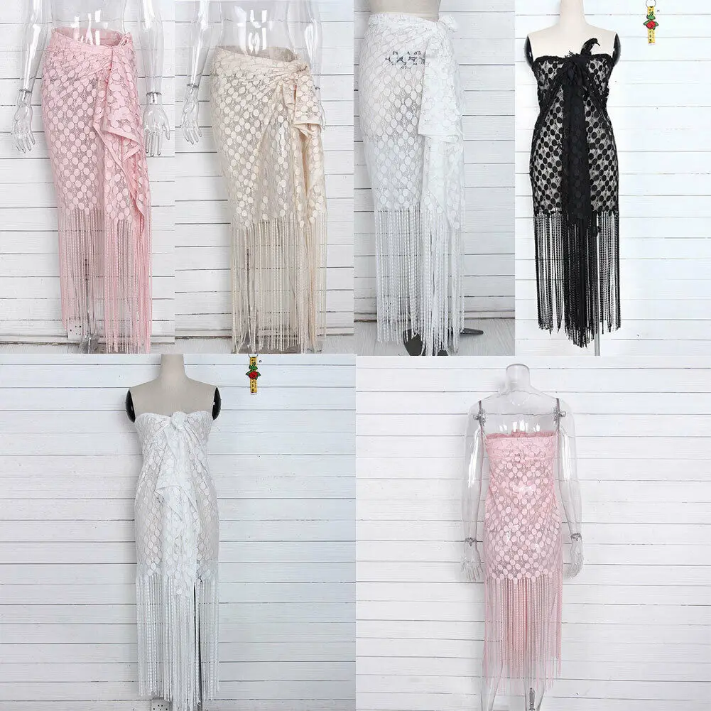 Женская Длинная пляжная юбка BOHO однотонная длинная для лета 2019|Женские юбки| |