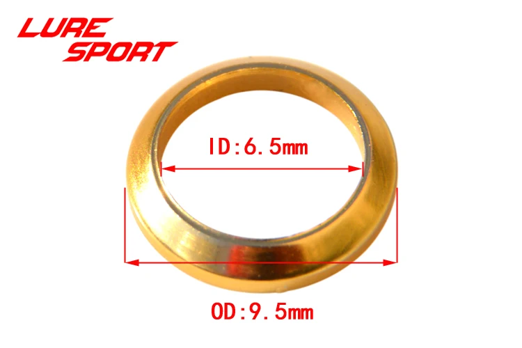LURESPORT 10 шт. тонкая проверка ветра Золотое красное алюминиевое кольцо рыболовная