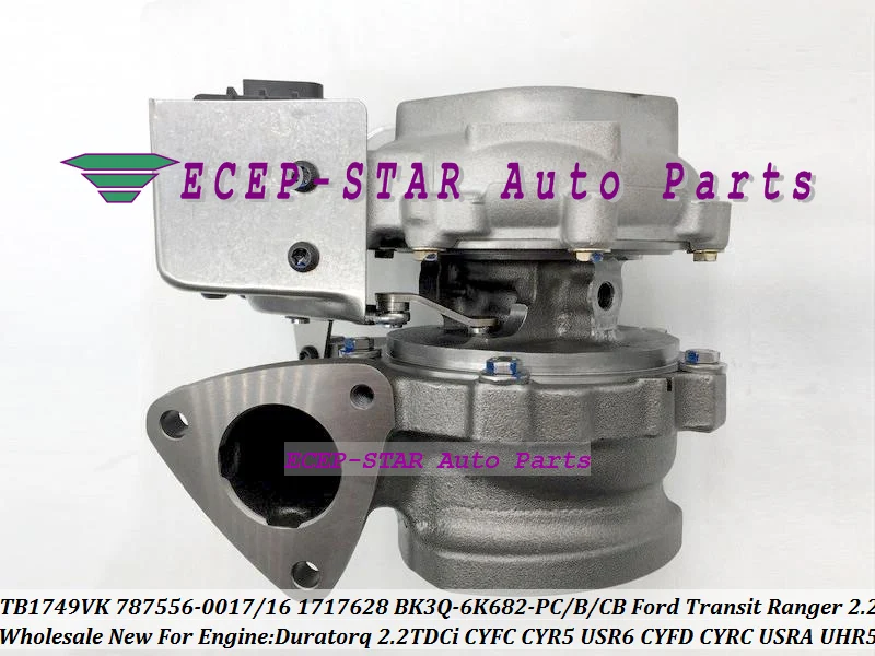 GTB1749VK 787556 854800 0017 0016 BK3Q6K682PB BK3Q 6K682 PB для Ford Transit Ranger Duratorq 2.2L TDCi CYFC CYR5|Воздухозаборники|
