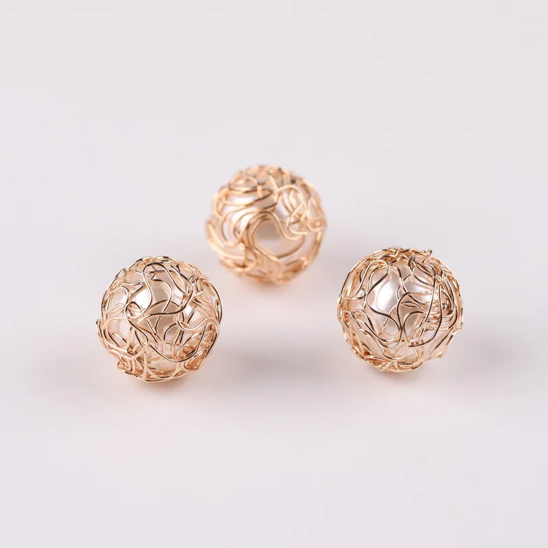 6 шт. элегантные металлические серьги в форме шара ожерелье темперамент полые