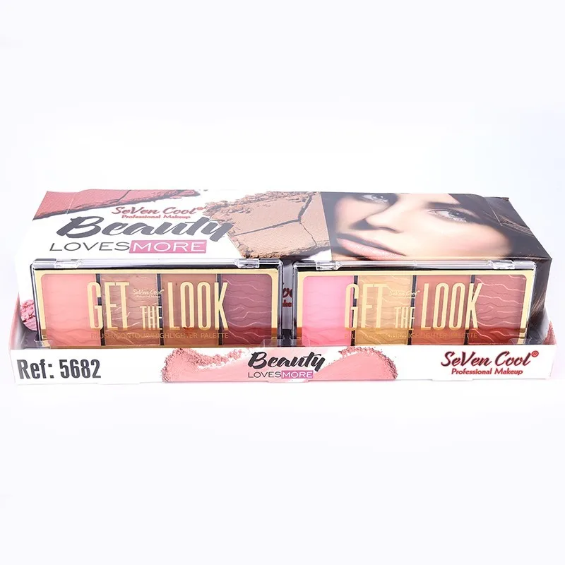 4 цвета профессиональный макияж румяна бронзер хайлайтер контур лица стойкие