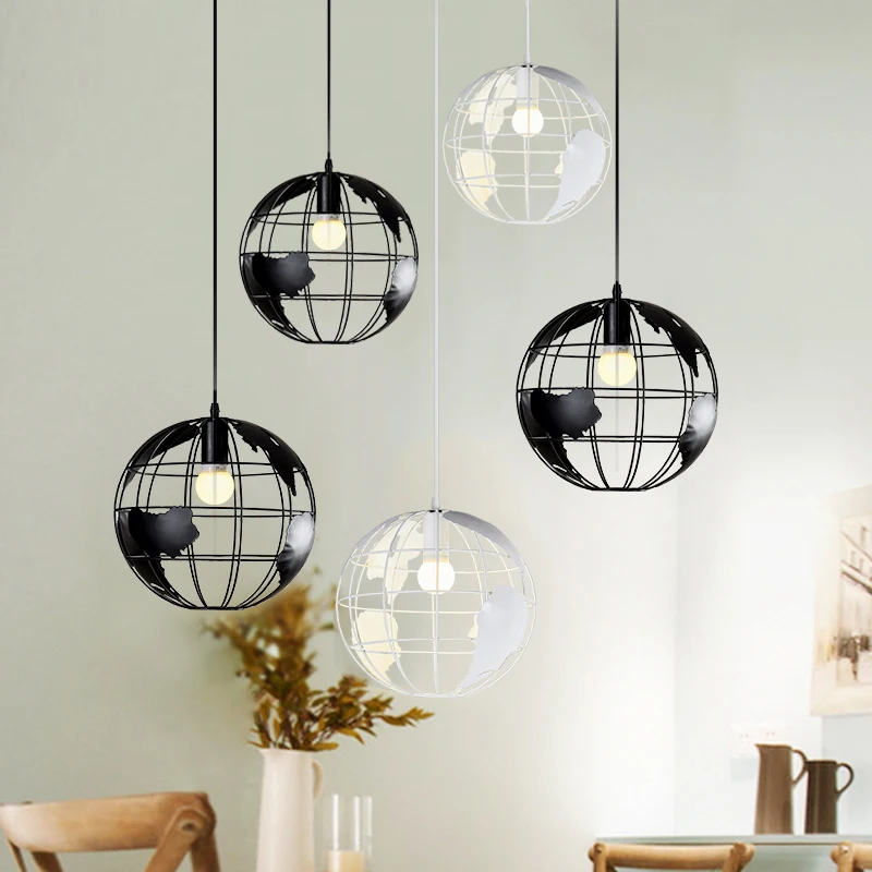 

Nordic Modern Simple Wrought Iron Chandelier Creative Cool Hallway Aisle Study Restaurant Lights Globe Children Chandelier