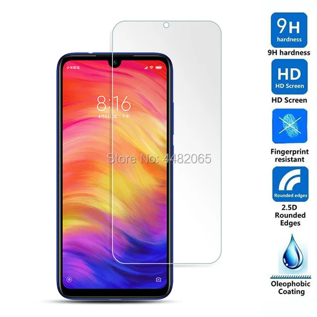 Закаленное стекло с полным покрытием клея для Xiaomi Redmi Note 7 Защитная пленка экрана