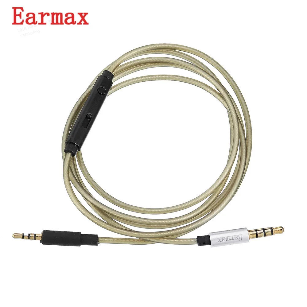 Earmax 3,5 мм до 2,5 мм кабель для наушников посеребренный Aux аудио кабель для AKG Y40 Y45BT Y50 Y50BT K545