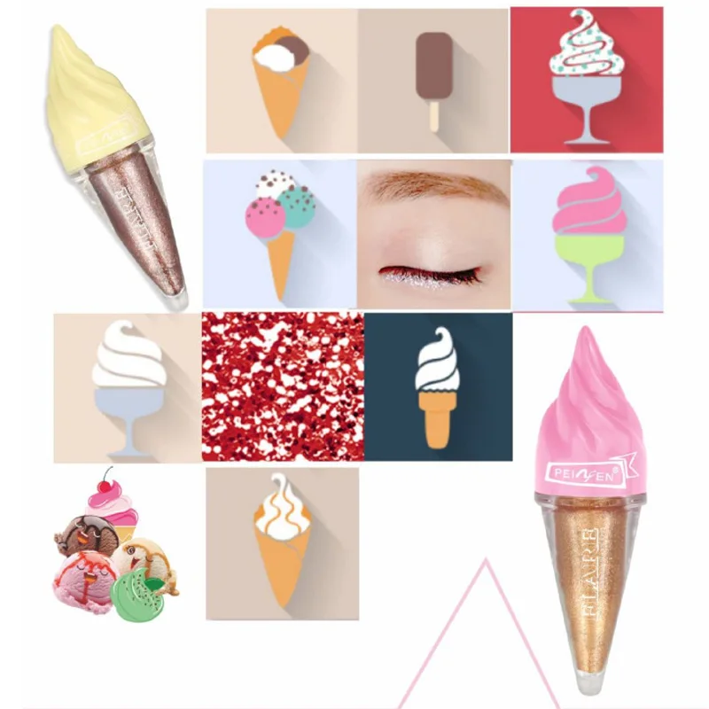 Сияющие шелкопрядные слезы глаза макияж перламутровая блестящая подводка для