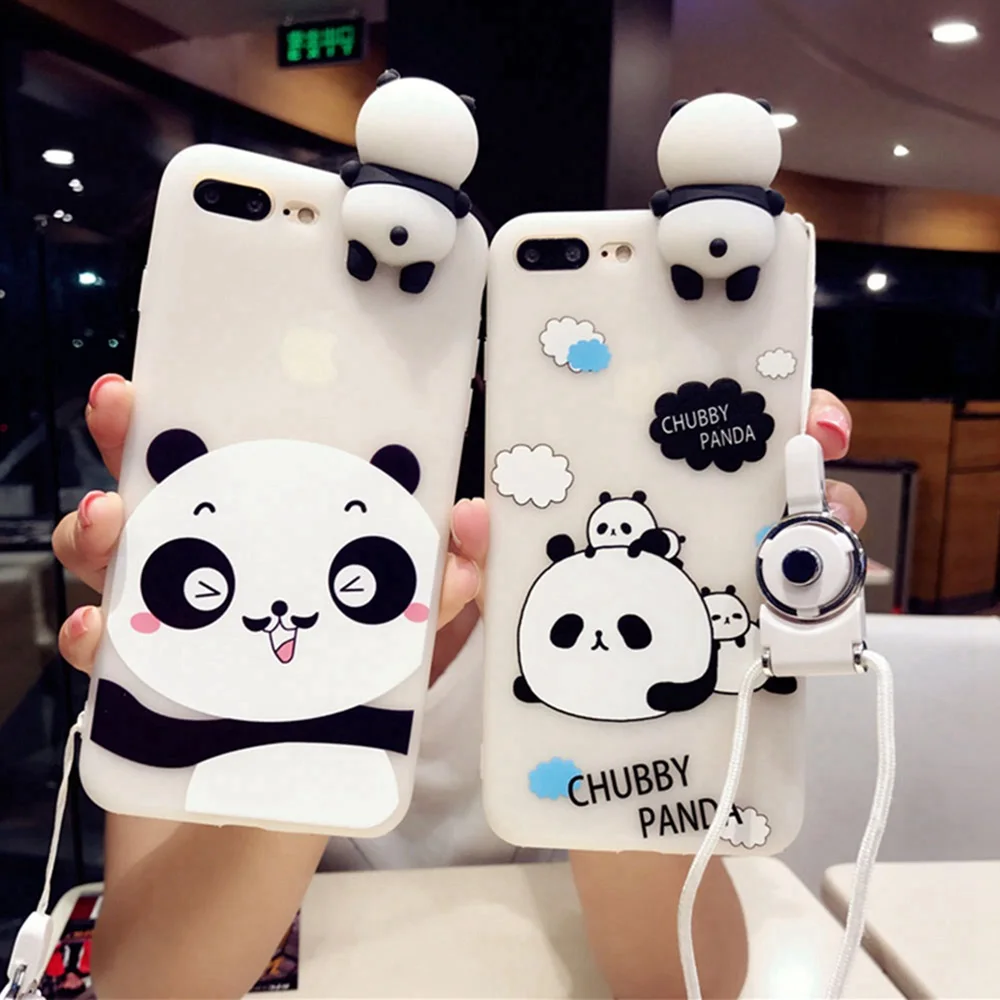 KISSCASE 3D панда мультфильм узорчатый чехол для телефона iPhone 6 7 8 6s Plus милые Чехлы X 10