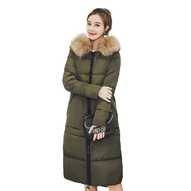 

2019 Real Cotton Girls Long Fund Winter New Easy Will Code Overknee Thickening Heavy Seta Lead Cotton-padded Clothes Loose Coat