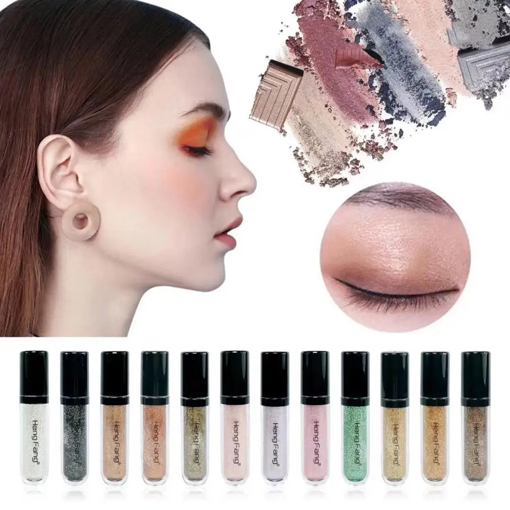 

6 Colors/Set Liquid Eyeshadow Waterproof Diamond Glitter Eye shadow Makeup Tool Charm Colorful Diamond Eyeliner