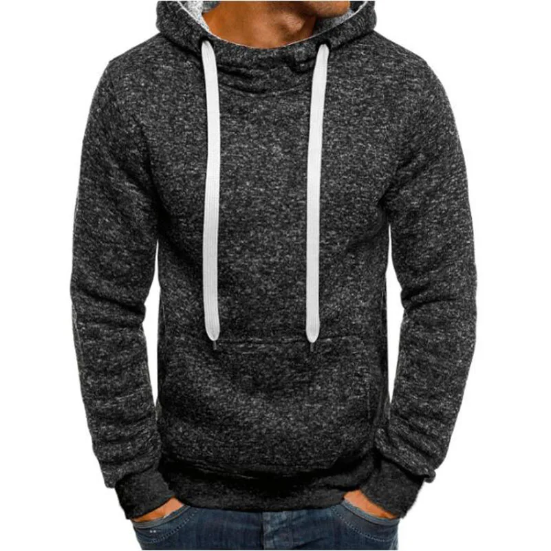 Толстовка Для мужчин s фирменные толстовки одноцветное Цвет Slim Fit с капюшоном