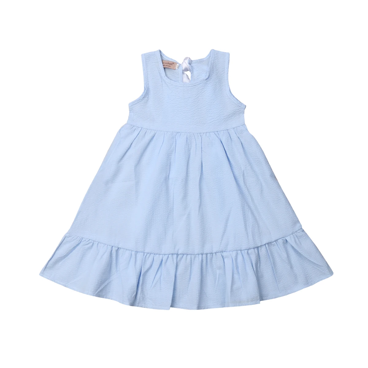 2-7Years Baby Girls Costume Sleeveless Dress Party Long Outfit With Bow Dresses | Детская одежда и обувь