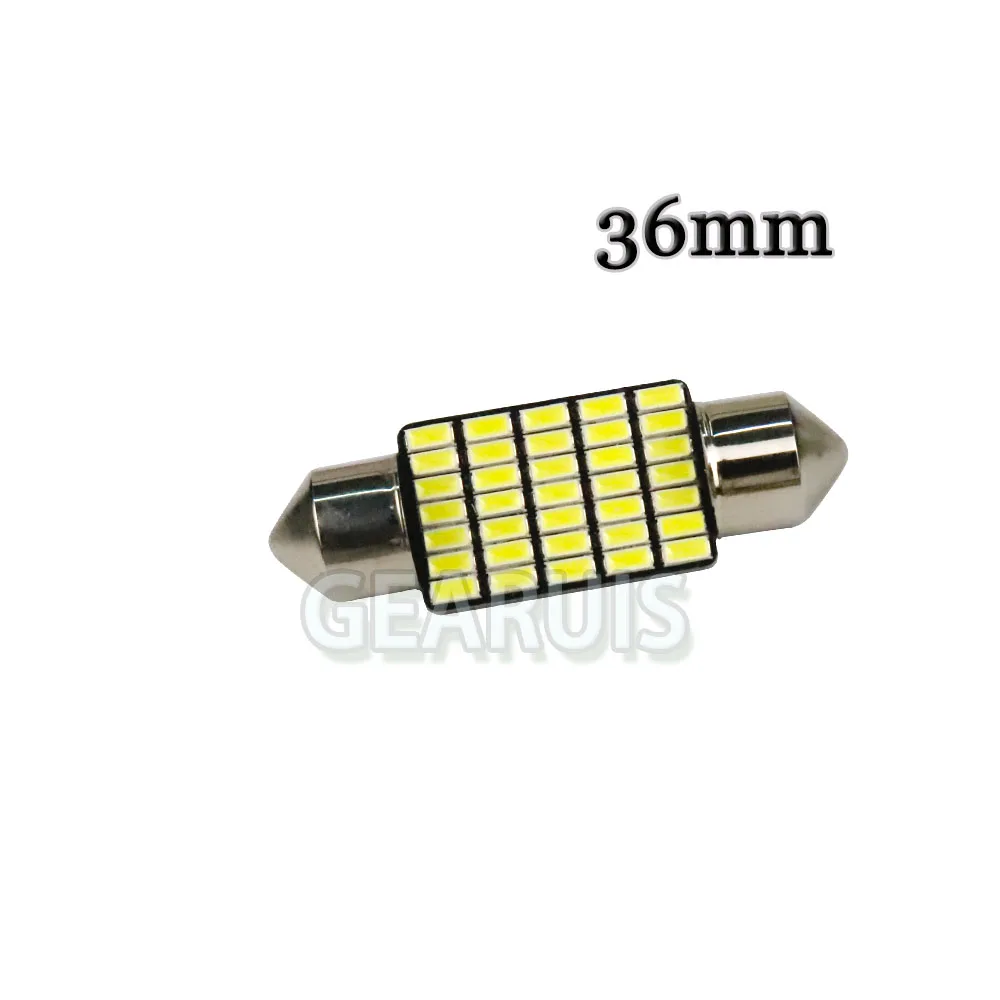 100 шт. гирлянда 31 мм 36 39 42 Светодиодная лампа C5W C10W 28 35 49 SMD 3014 сверхъяркая