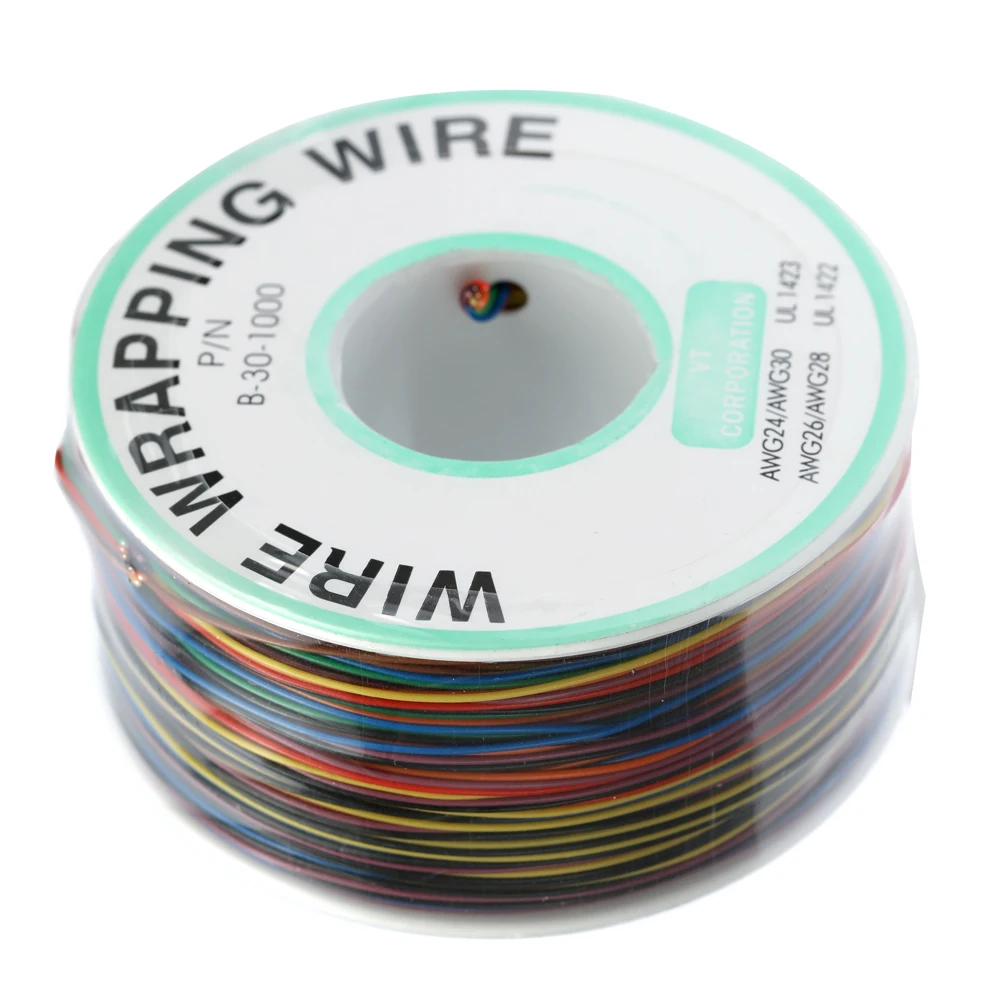 250 м 8 провод Цветной утепленная 30 1000 30AWG провода Обёрточная бумага пинг кабель