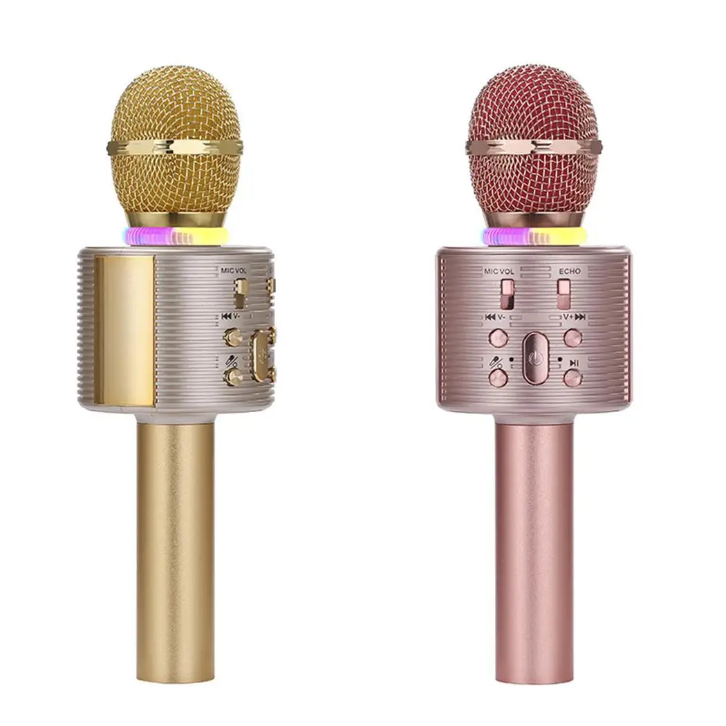 Wireless Bluetooth Karaoke Microphone 3-in-1 Portable Handheld karaoke Mic Easter Gift Home Party Birthday Speaker Machine for i |