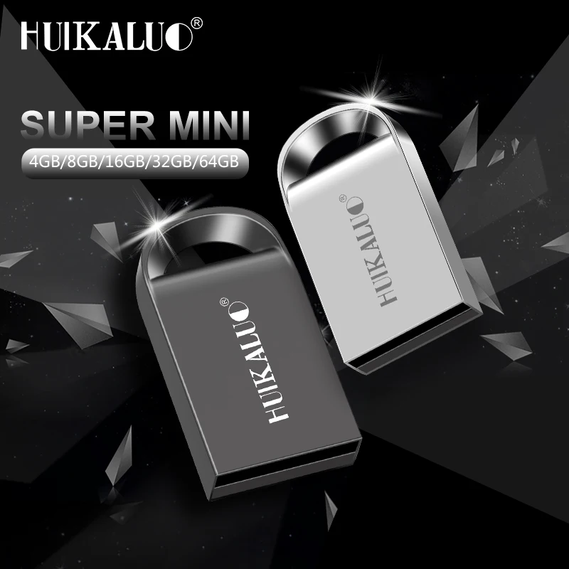 Huikaluo прочный металлический USB флэш накопитель Флешка 64 ГБ 32 миниатюрная карта