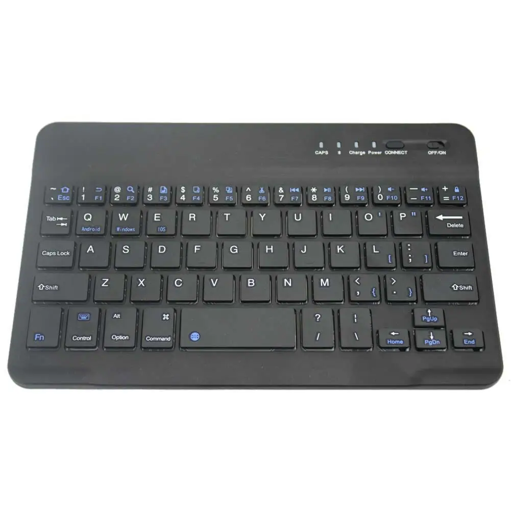 Алюминиевая Мини Беспроводная Bluetooth клавиатура для Windows Android подставка Apple pc