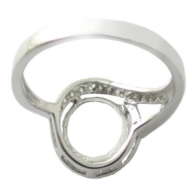 

Beadsnice 925 sterling silver Prong Bezel setting For Women Fit 8mm Round Jewelry Finding Wedding Bands Wholesale Rings