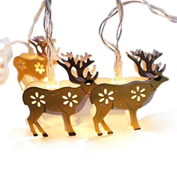 Deer LED Light String 7.2 Feet 20 Metal Battery Operation Fairy Christmas Indoor Outdoor Decoration Wedding Famil | Освещение