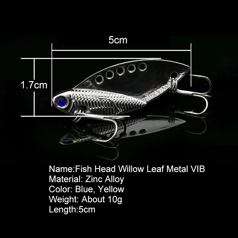 GLUREE 10Pcs/Lot 5cm 10g Metal VIB Fishing Lures Vibration Zinc Alloy Spoon Lure Crankbait Bass Artificial Bait Tackle | Спорт и