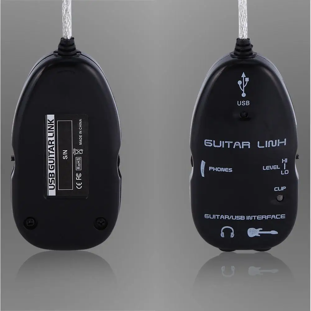 Электрический гитарный аудио кабель USB Интерфейс адаптер регулятор эффектов для