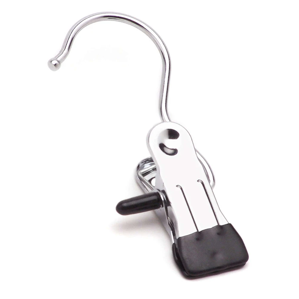 12pcs Hanger Hook Hanging Plated Metal Portable Lightweight Clothes Accessories Clip Snap for Home Kitchen Bedroom | Дом и сад