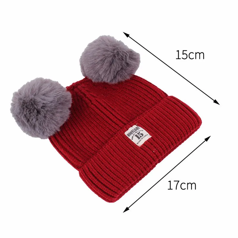 Beanies Baby Hat Pom Winter Children Knitted Cute Cap For Girls Boys Casual Solid Color | Детская одежда и обувь