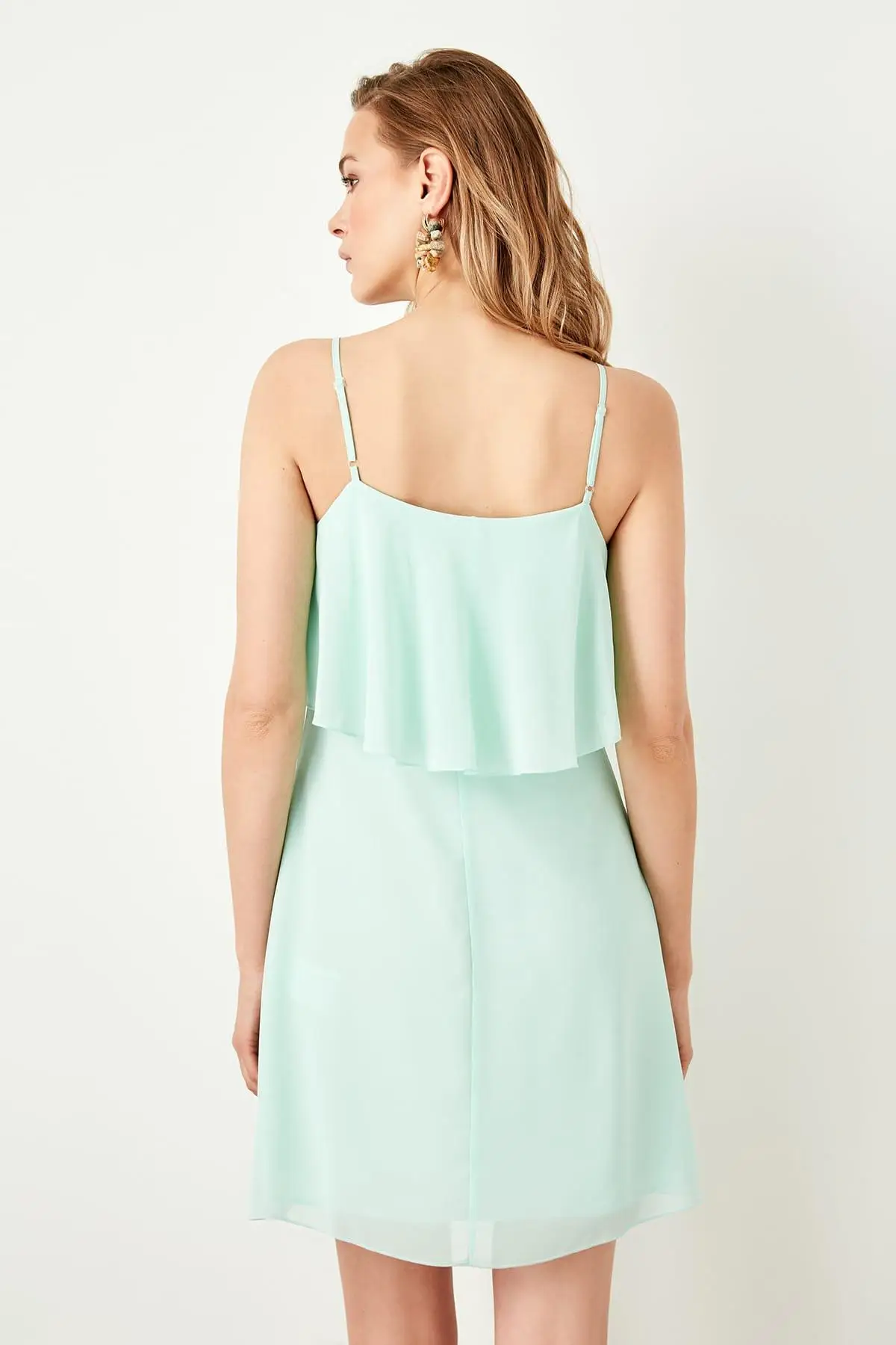 Trendyol Мятное платье на бретелях TWOSS19LJ0146|Женские платья| |