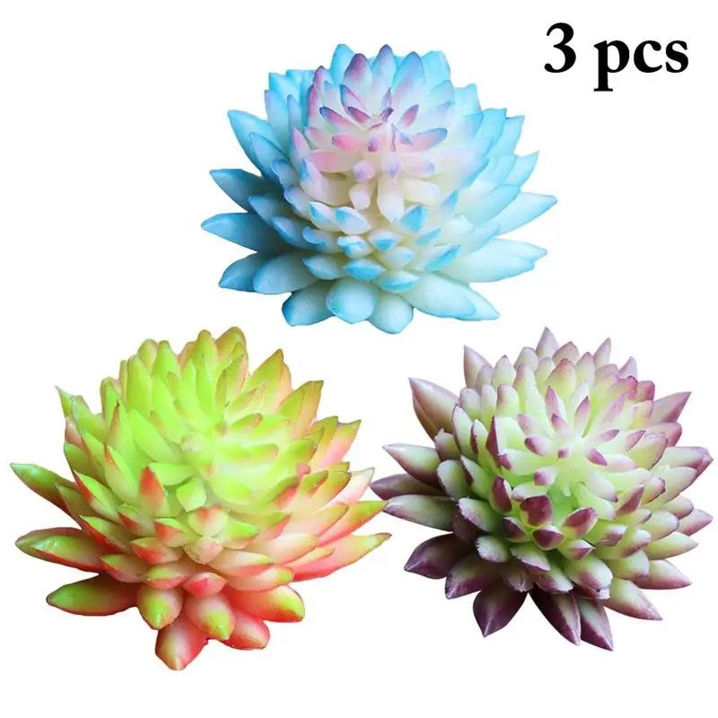 3 шт. искусственный суккулент пейзаж цветок лотоса композиция Свадебная