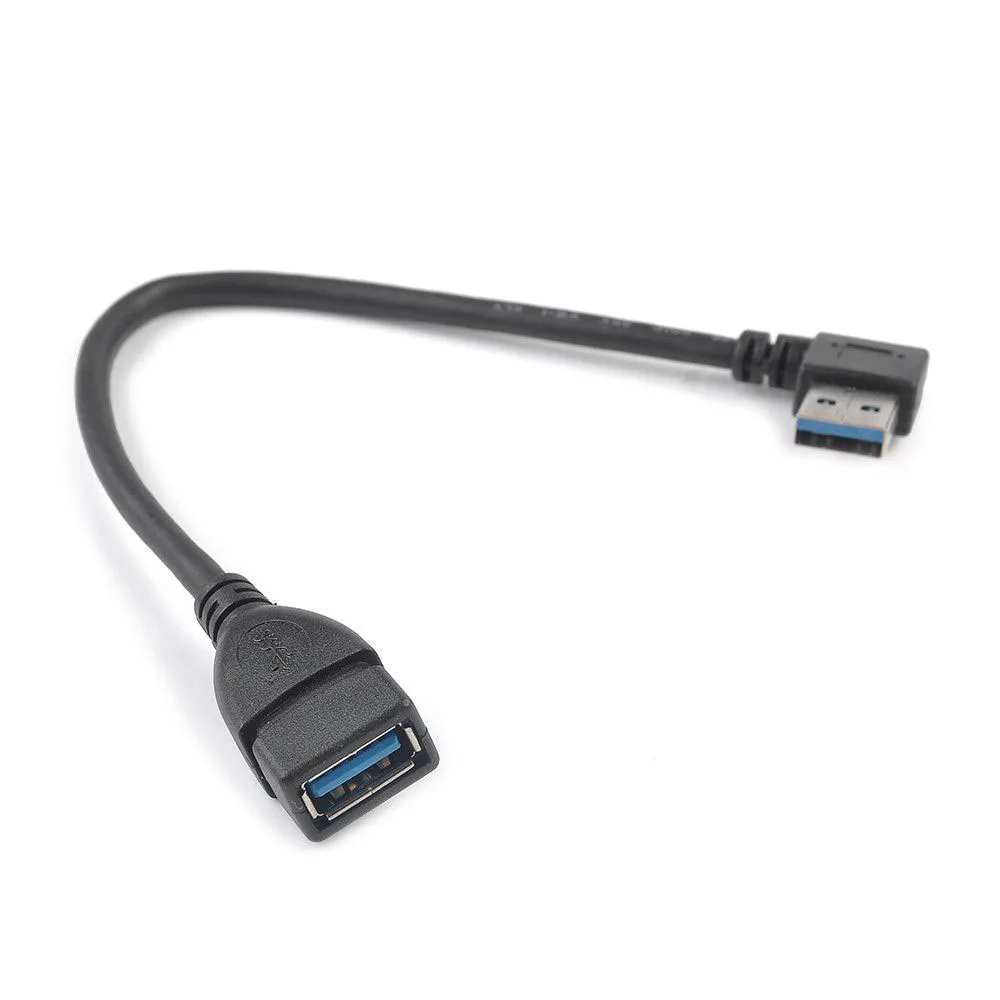 Usb 3 0 угол 90 градусов удлинитель Кабель адаптер Папа-мама шнур для передачи данных