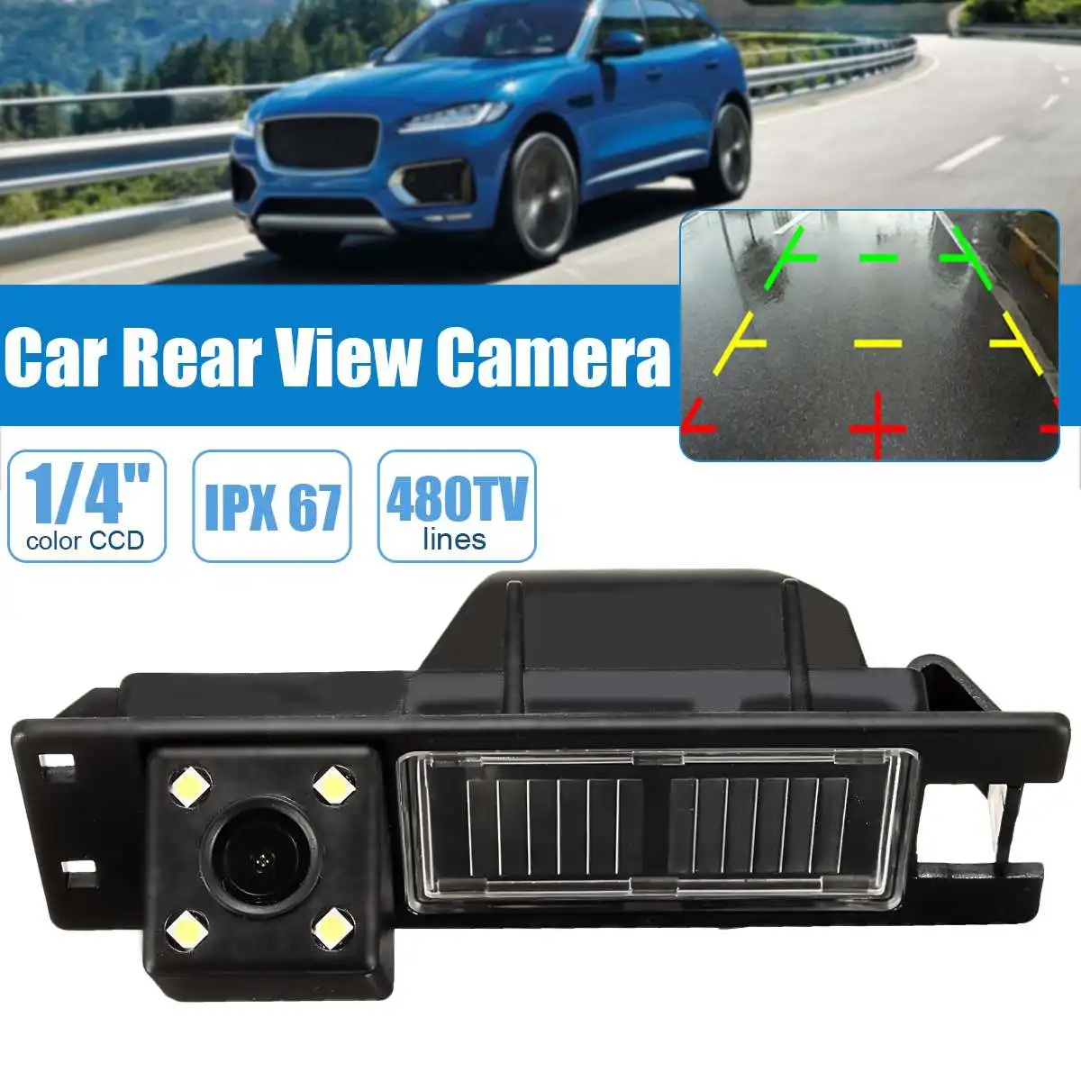 Водонепроницаемая Автомобильная камера заднего вида с ночным видением CCD для Opel