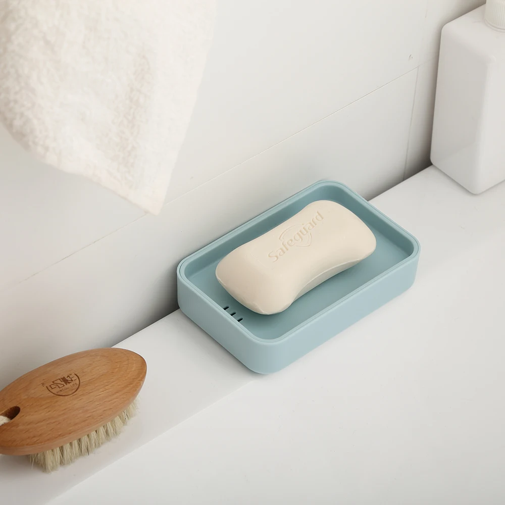 Портативный контейнер для мыла ванной комнаты однотонный дорожный держатель