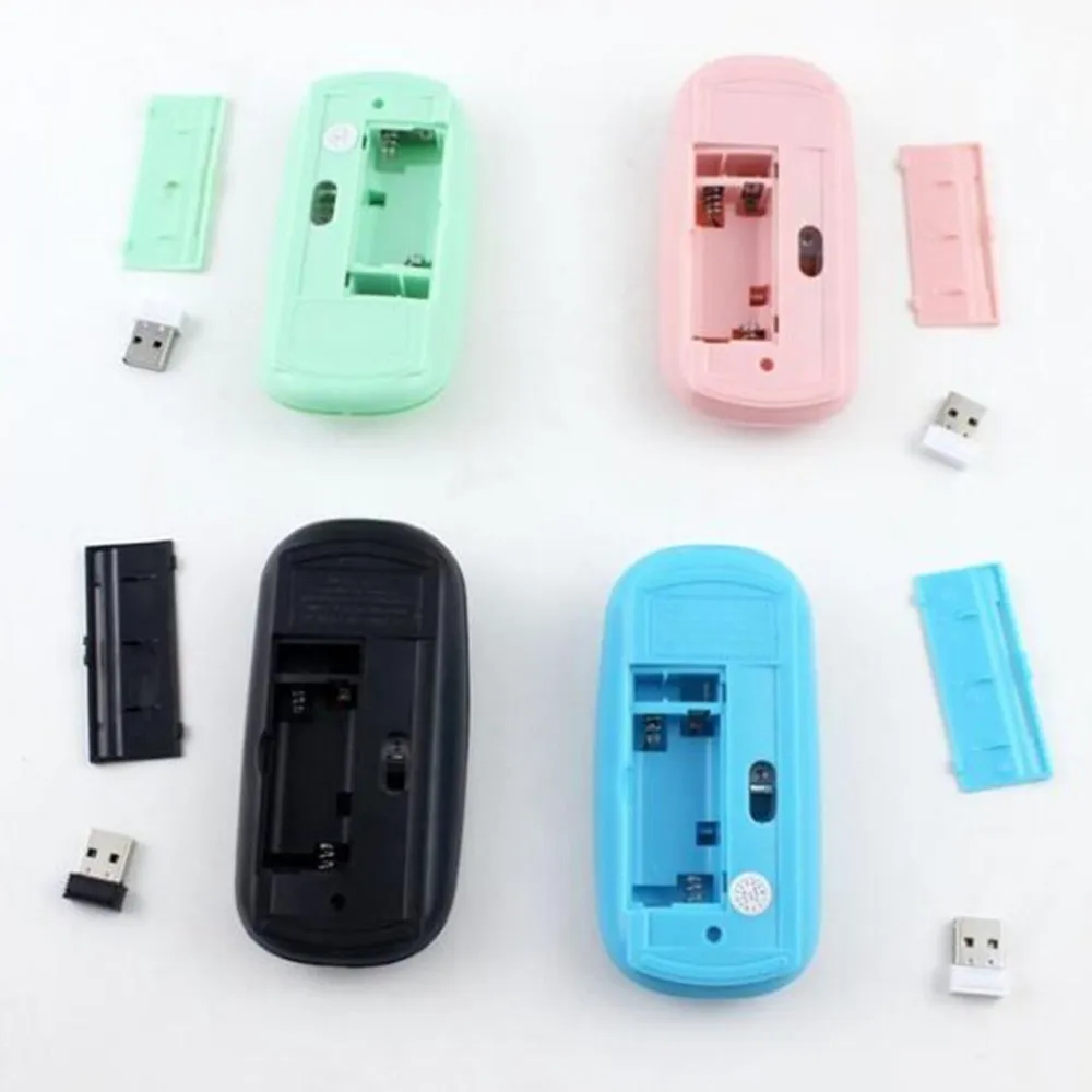 2 4 GHz Беспроводная игровая мышь светодиодный USB оптическая геймер белая