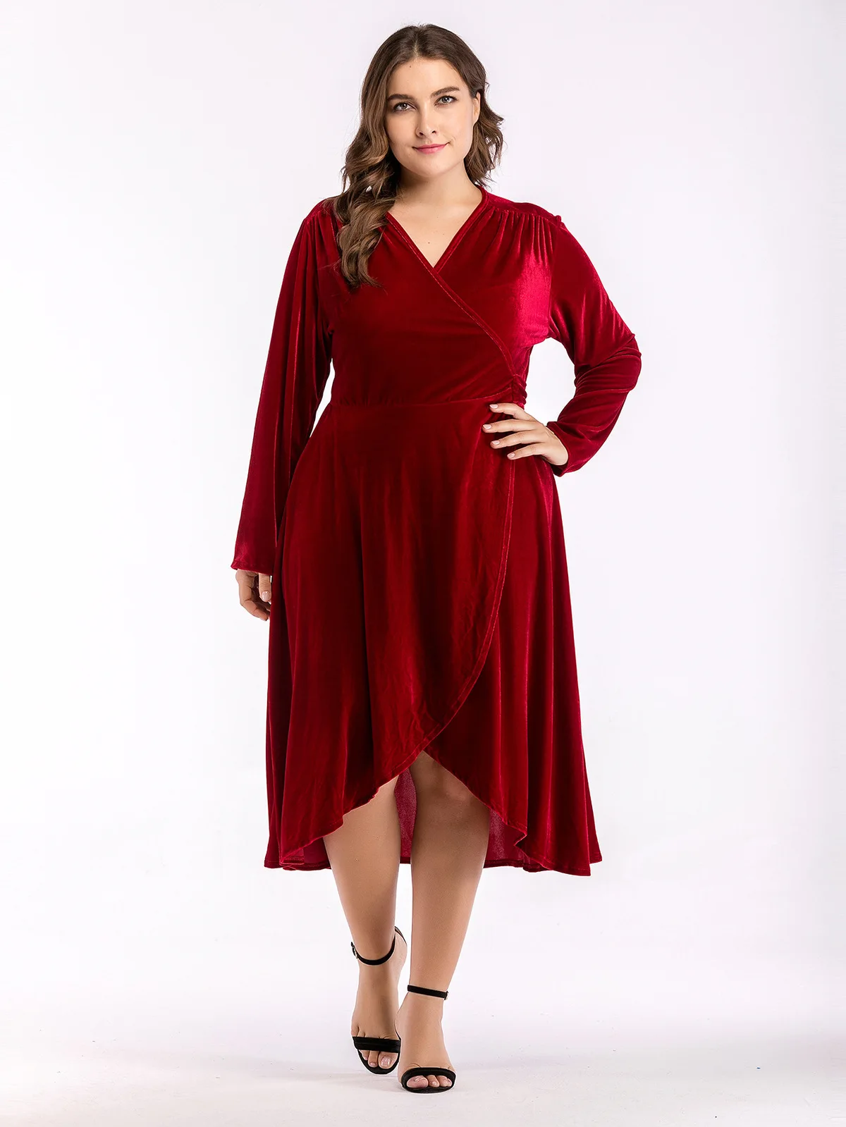 Повседневные красные осенние платья Новое поступление 2018 женское элегантное